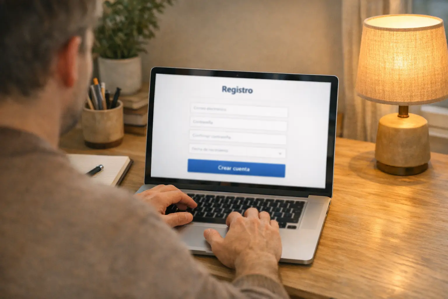 Usuario registrándose para obtener bono de bienvenida en apuestas